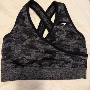 Gymshark Black Camo Sports Bra